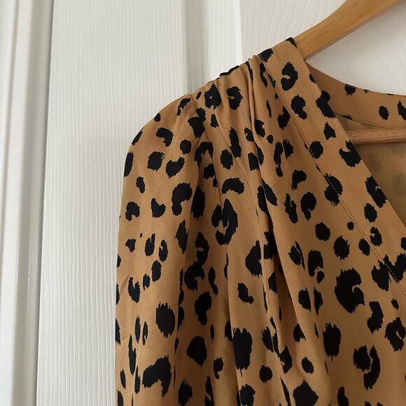 Nicholas Leopard Print Tie Front Silk Maxi Dress - Picture 3 of 10
